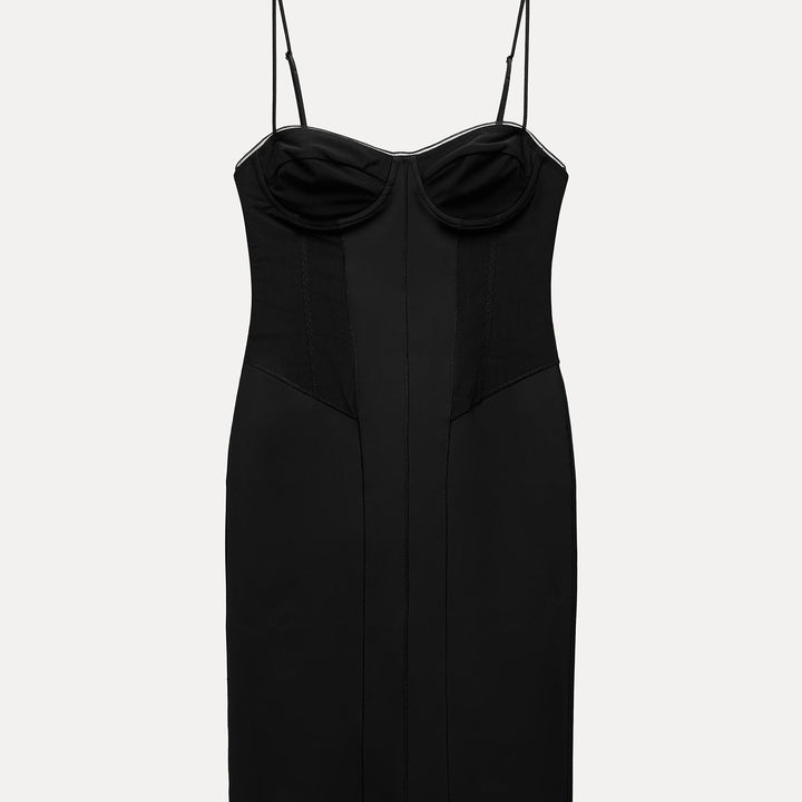 Moudda ZARA - Robe mi-longue bretelles en maille polyamide - Tunisie 1