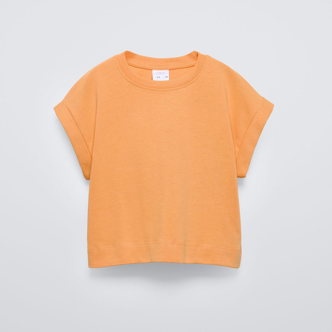 Moudda ZARA - T-shirt manches retroussées, grammage épais - Tunisie 1