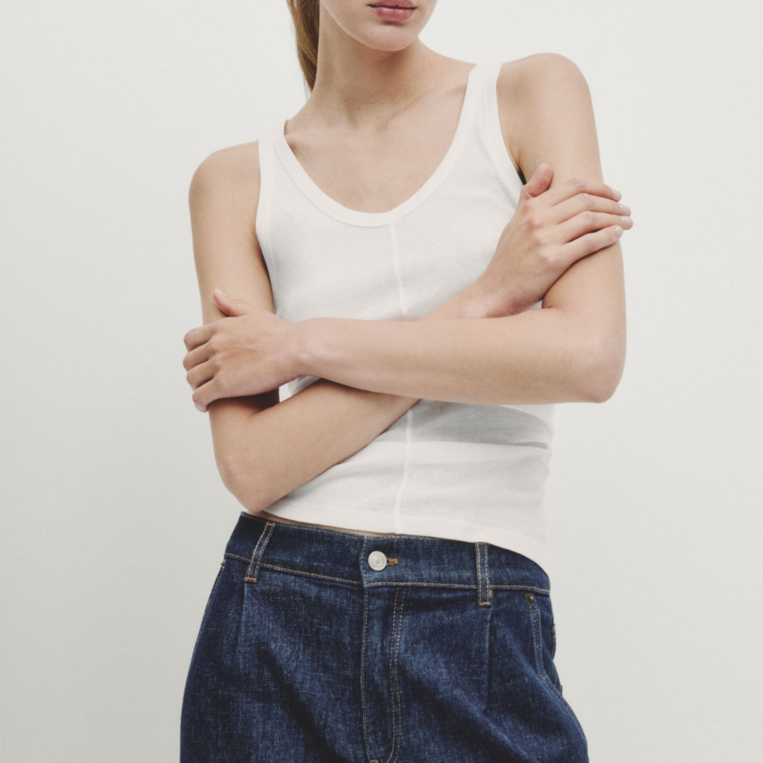 Moudda Massimo Dutti - Jean taille haute jambe large plissé - Tunisie 8