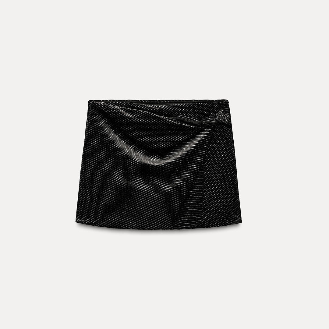 Moudda ZARA - Jupe-pantalon courte en velours brillant - Tunisie 2