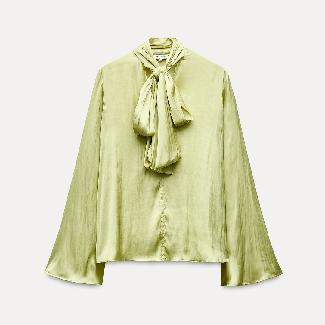 Moudda ZARA - Blouse Manches Longues Volumineuses à Nœud - Tunisie 2