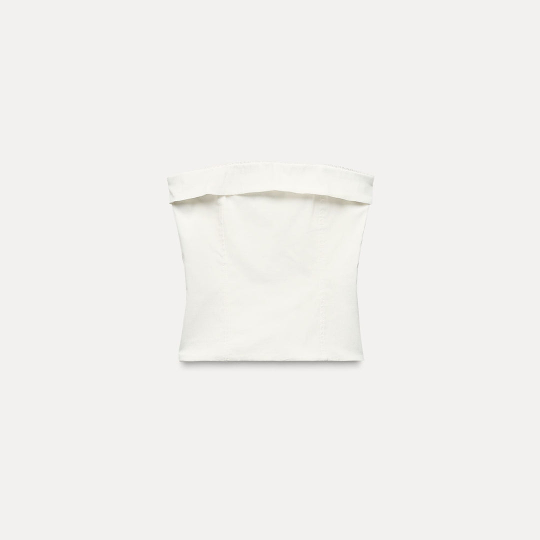 Moudda ZARA - Top bandeau bengaline détail patte garniture couleur - Tunisie 1