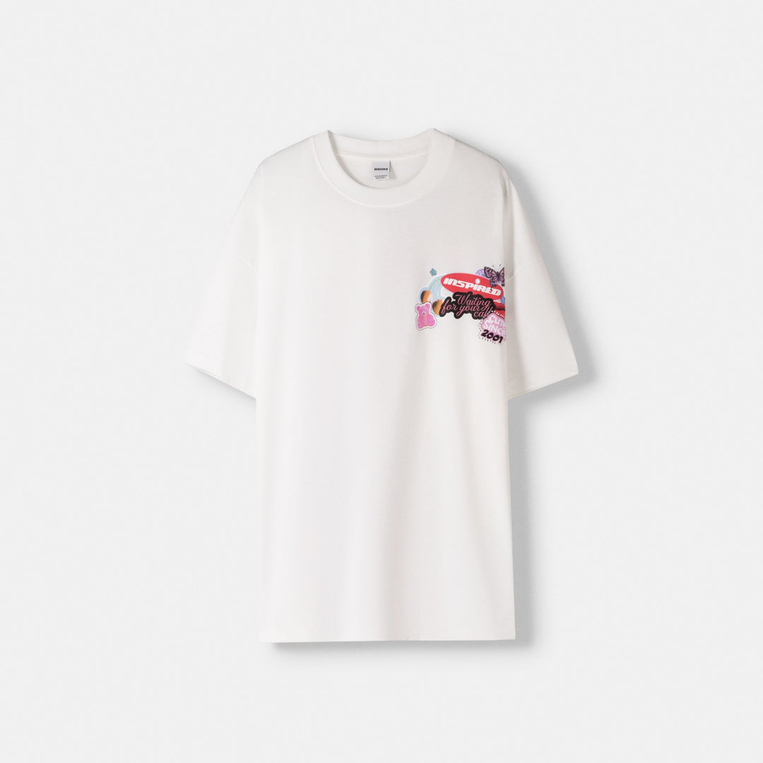Moudda BERSHKA - T-shirt Oversize Oursons Pailletés - Tunisie 1