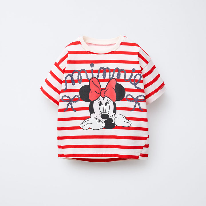 Moudda ZARA - T-Shirt Enfant - Rayures Minnie (Regenerary) - Tunisie 1