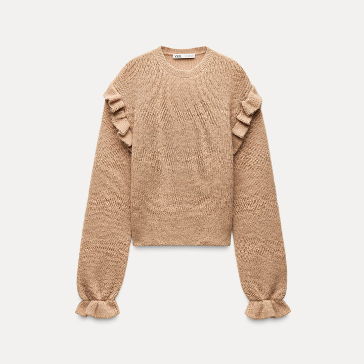 Moudda ZARA - Pull épaules volants, texture douce - Tunisie 1