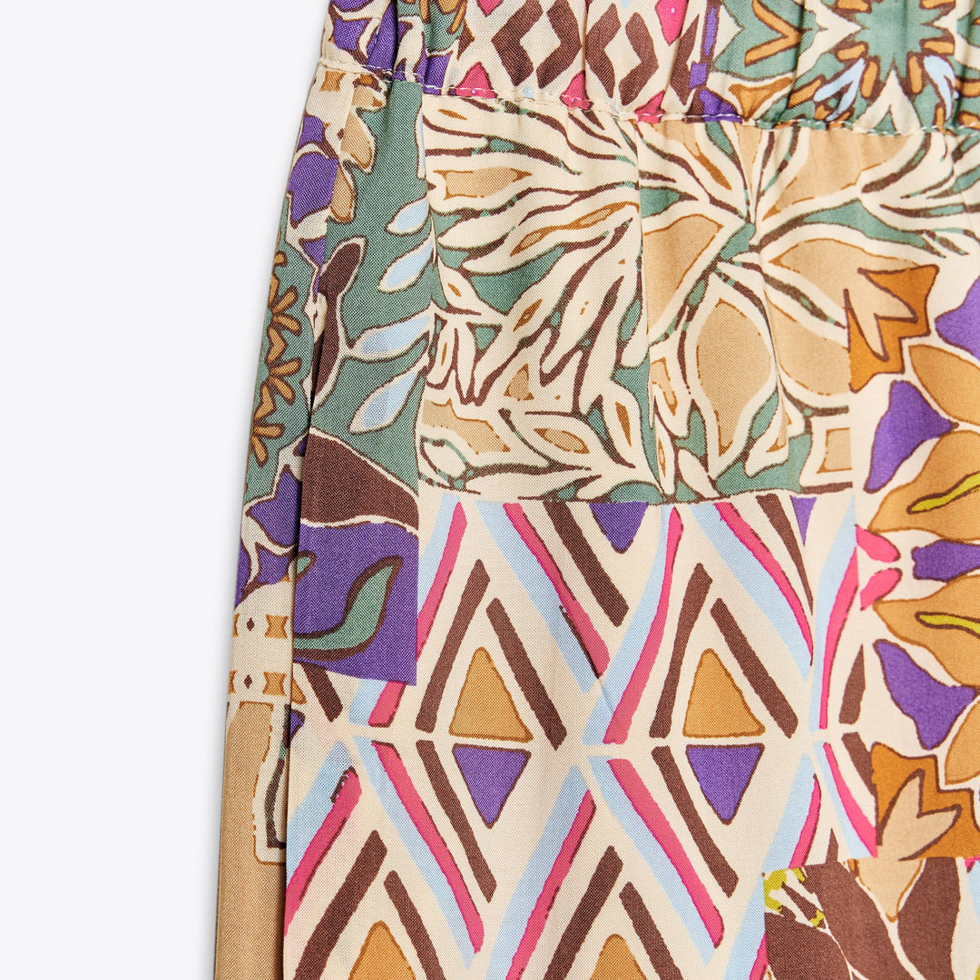 Moudda ZARA - Pantalon Fluide Wide Leg - Patchwork - Tunisie 3