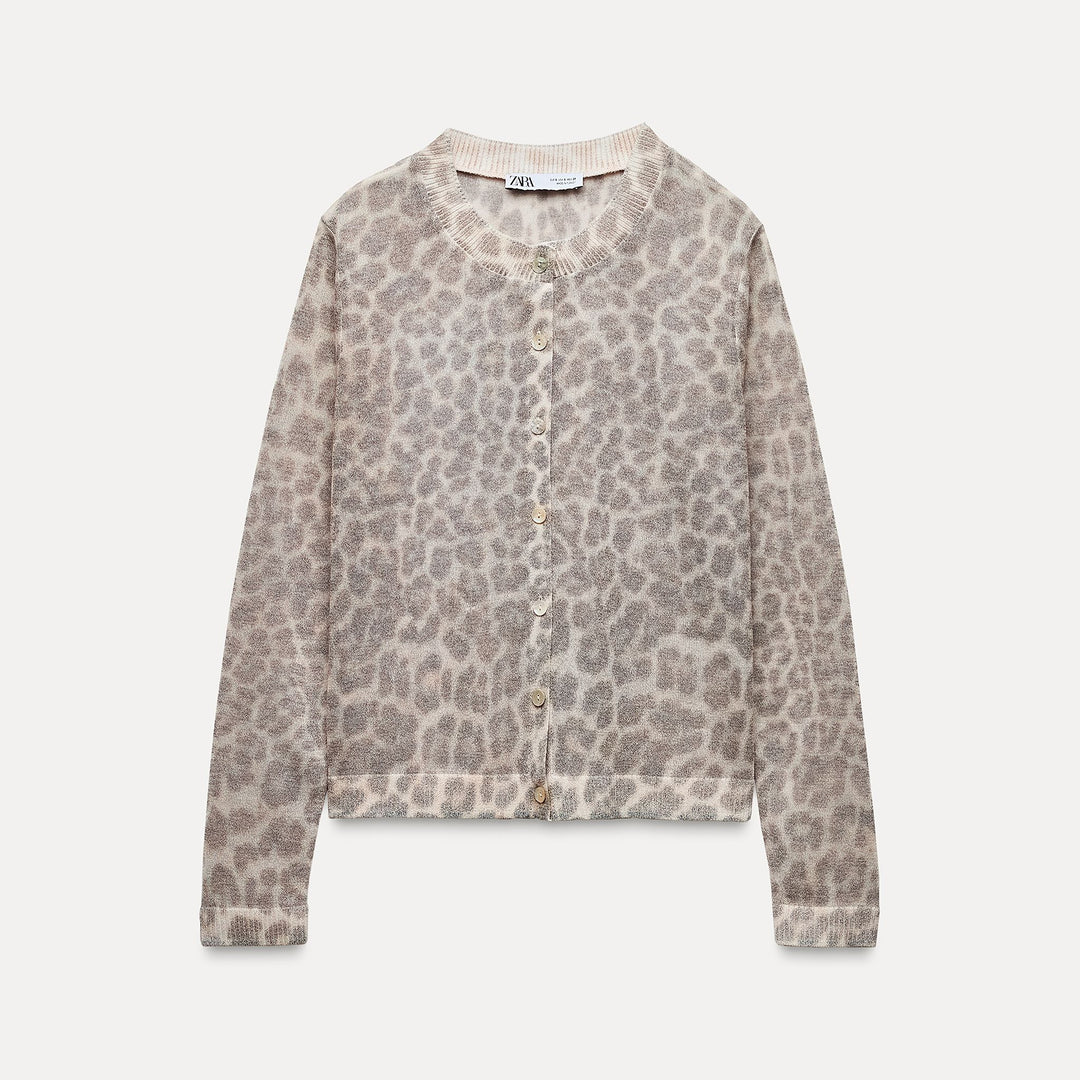 Moudda ZARA - Gilet col droit qualité fine imprimé léopard - Tunisie 2