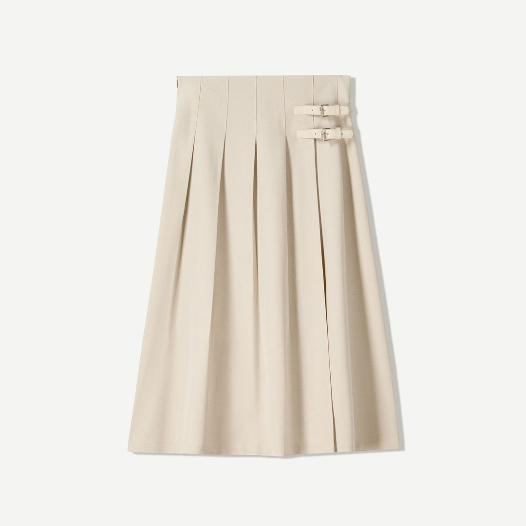Moudda BERSHKA - Jupe Midi Polyviscose - Boucles Latérales - Tunisie 1