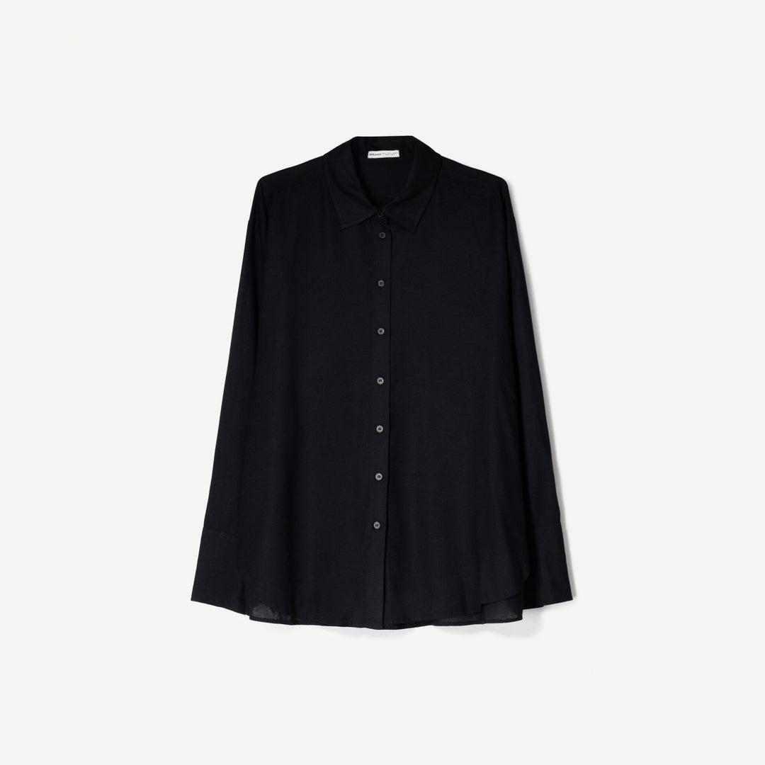 Moudda BERSHKA - Chemise Fluide Lin Oversize - Rayures - Tunisie 1