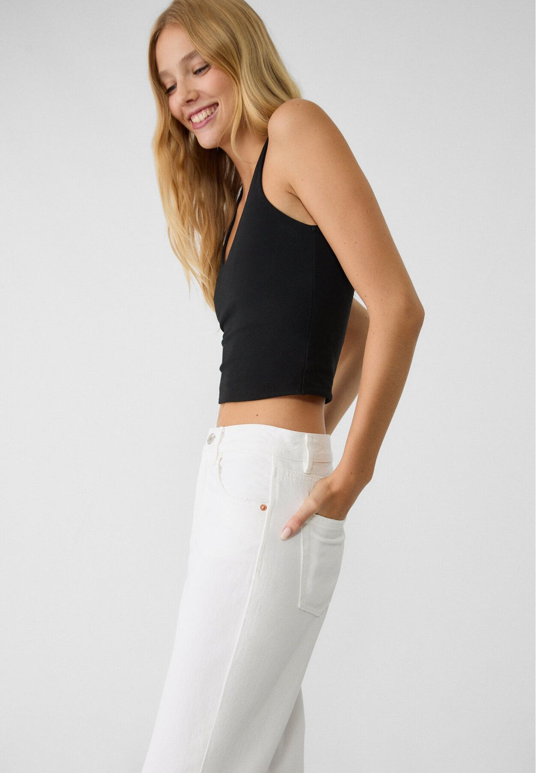 Moudda STRADIVARIUS - Jean D96 Straight Cropped - Tunisie 4