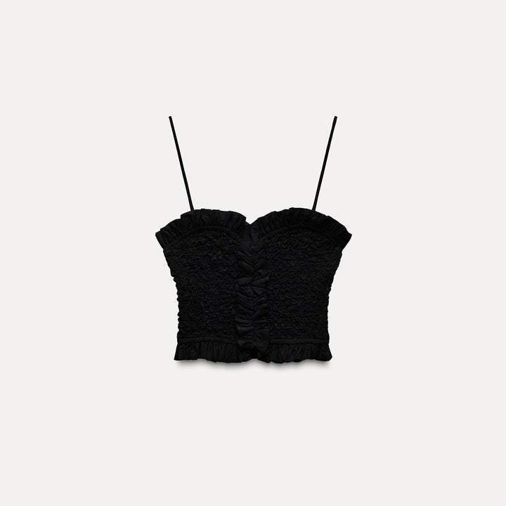 Moudda ZARA - Top popeline fines bretelles élastiques - Tunisie 2