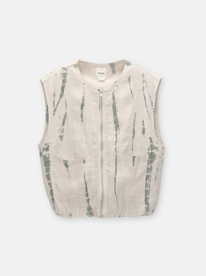Moudda PULL & BEAR - Gilet Oversized Tie Dye Lin - Tunisie 3