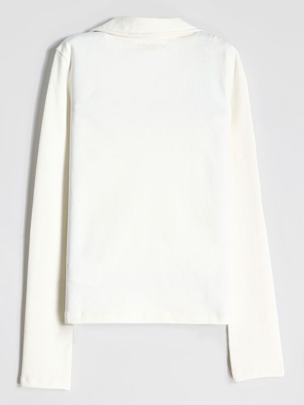 Moudda LC Waikiki - Body en jersey manches longues Fille Ecru - Tunisie 2