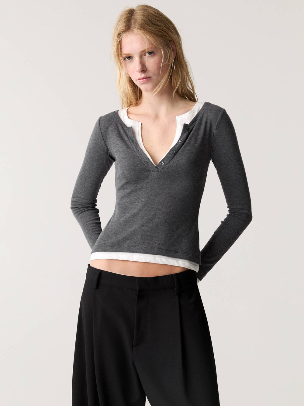 Moudda PULL & BEAR - T-Shirt Manches Longues - Double Tissu - Tunisie 2