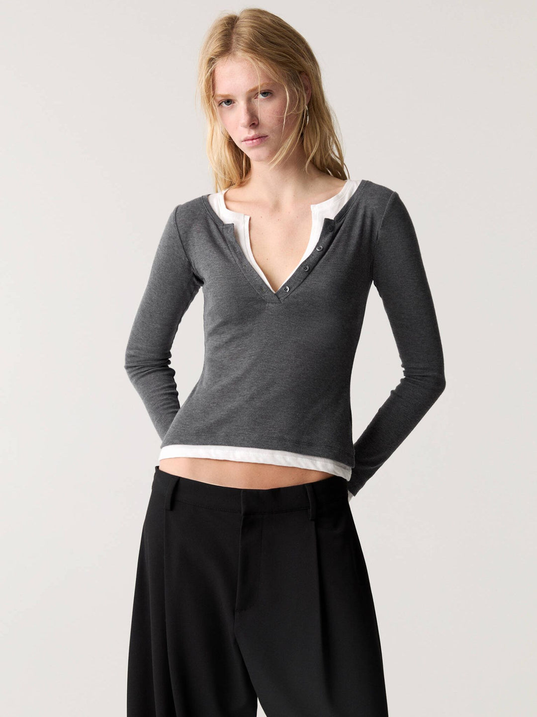 Moudda PULL & BEAR - T-Shirt Manches Longues - Double Tissu - Tunisie 2