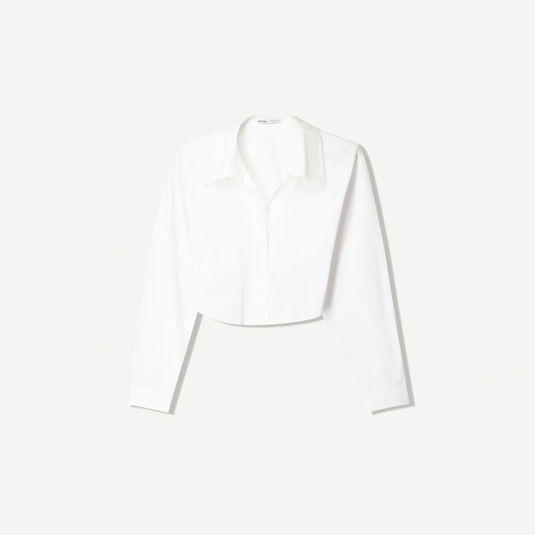 Moudda BERSHKA - Chemise Popeline Crop - Nœud Dos - Tunisie 1