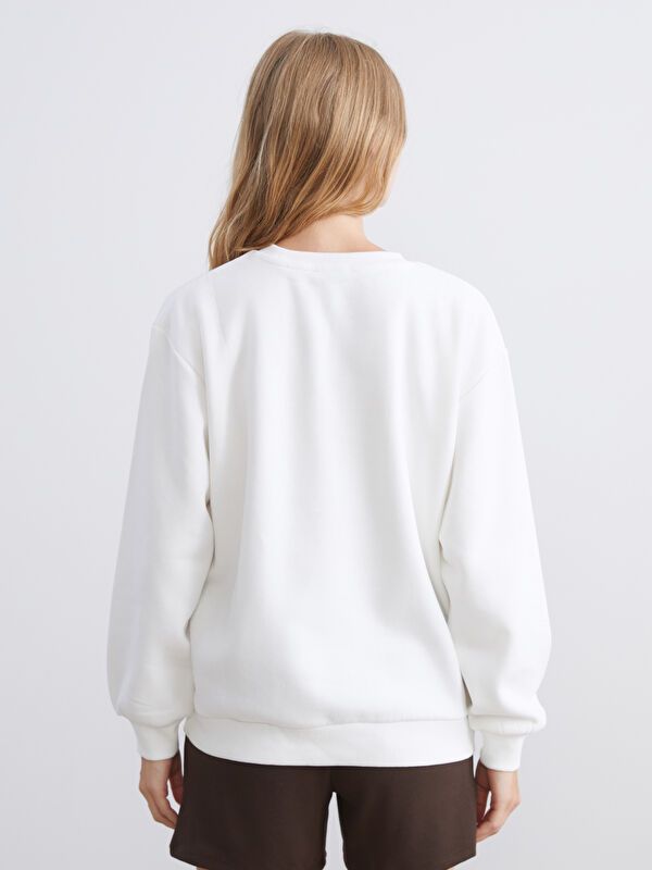 Moudda LC Waikiki - Sweatshirt en jersey Femme Ecru - Tunisie 4