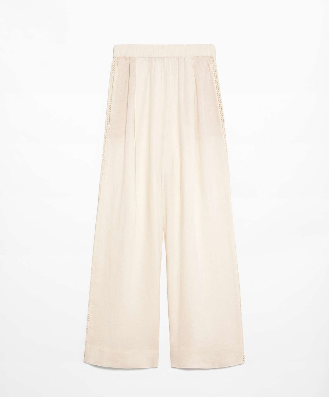 Moudda Oysho - Pantalon 100% Lin Relaxed Brodé Taille Moyenne - Tunisie 6