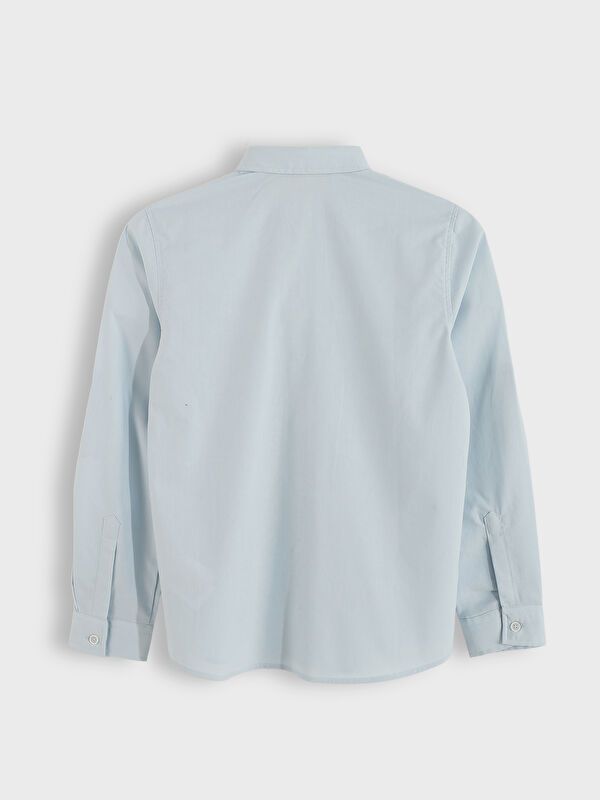 Moudda LC Waikiki - Chemise tissée manches longues basique Garçon Bleu clair - Tunisie 2