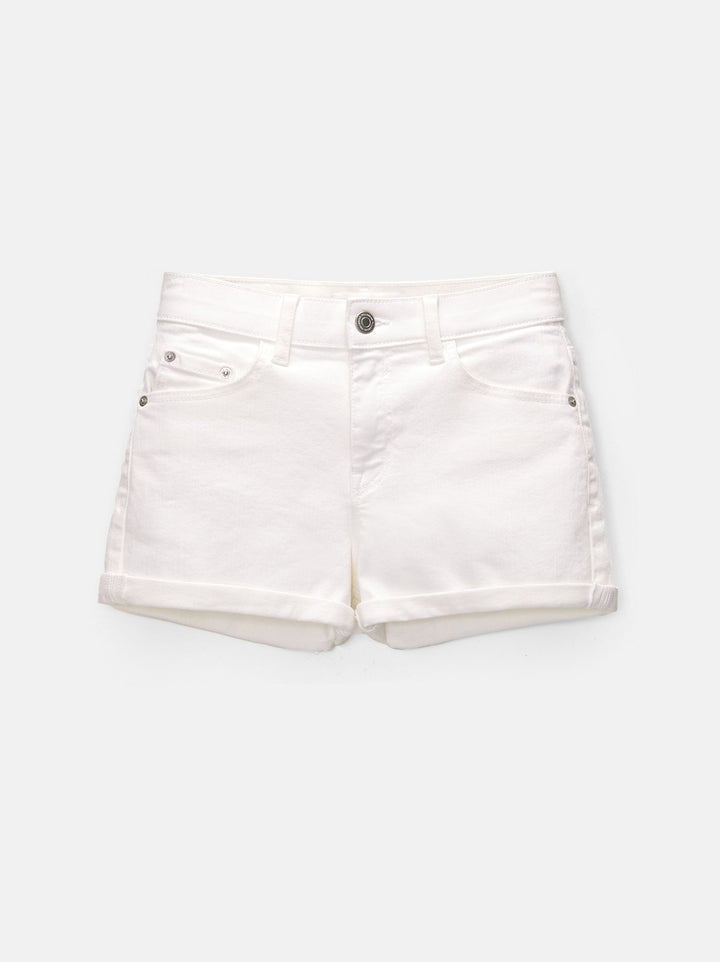 Moudda PULL & BEAR - Short Élastique Taille Moyenne Blanc - Tunisie 6