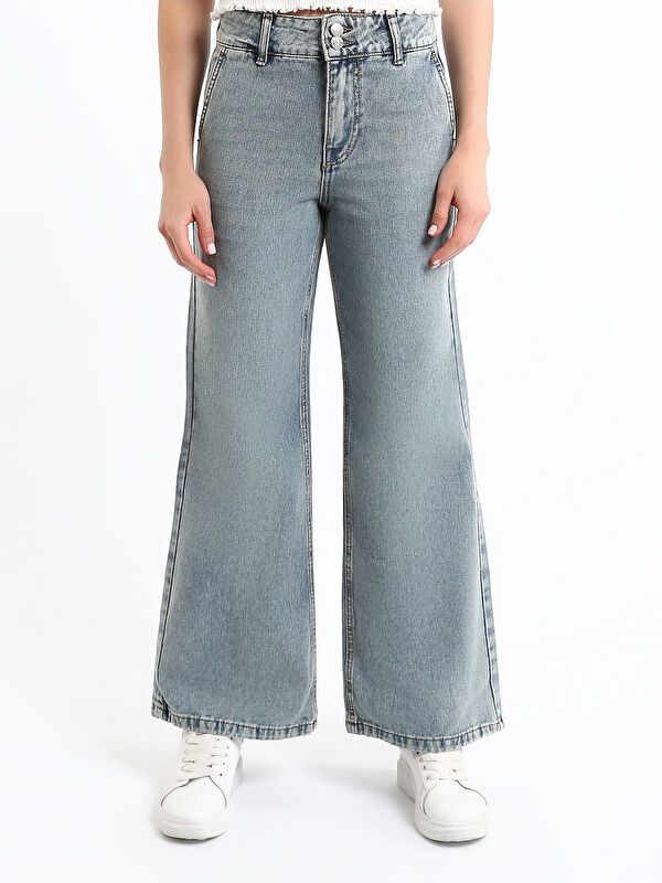 Moudda LC Waikiki - Jean basique en denim couleur Rodeo Bleu indigo moyen pour femmes - Tunisie 2