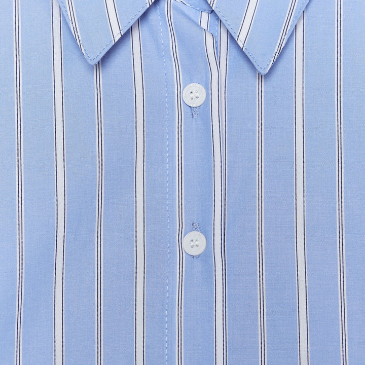 Moudda ZARA - Chemise Popeline - Rayures Combinées & Bouton - Tunisie 3
