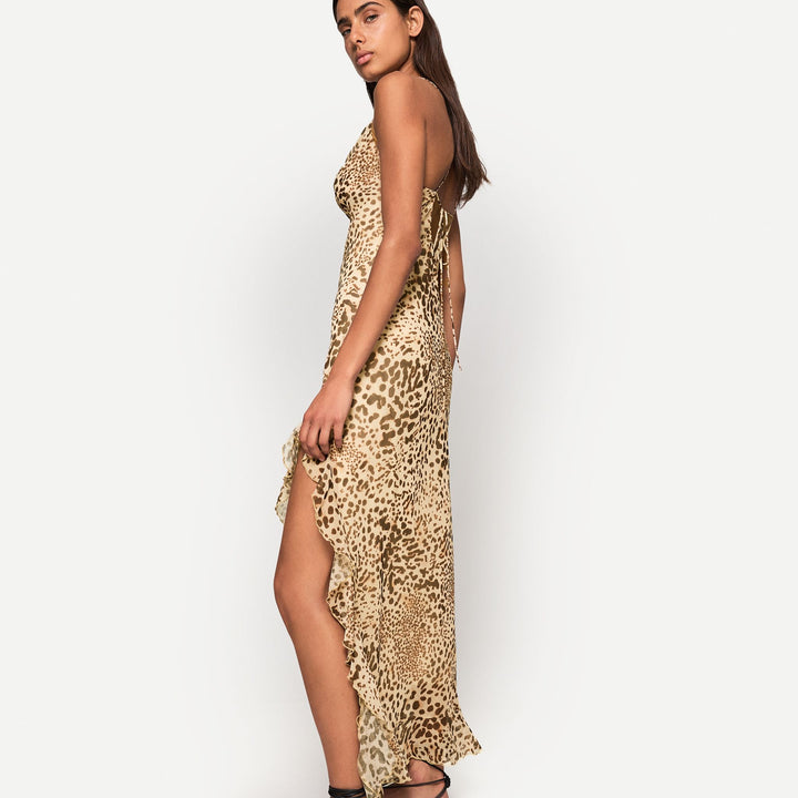 Moudda BERSHKA - Robe Midi Chiffon - Léopard - Tunisie 1