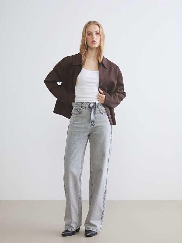 Moudda LC Waikiki - Pantalon en jean couleur Gris pour femmes - Tunisie 1