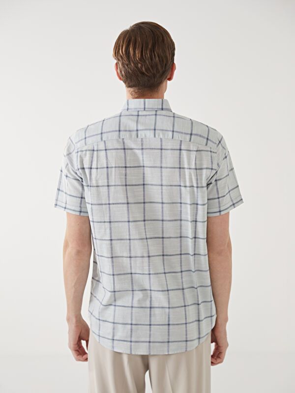 Moudda LC Waikiki - Chemise à carreaux manches courtes en tissu tissé pour Homme - Tunisie 4