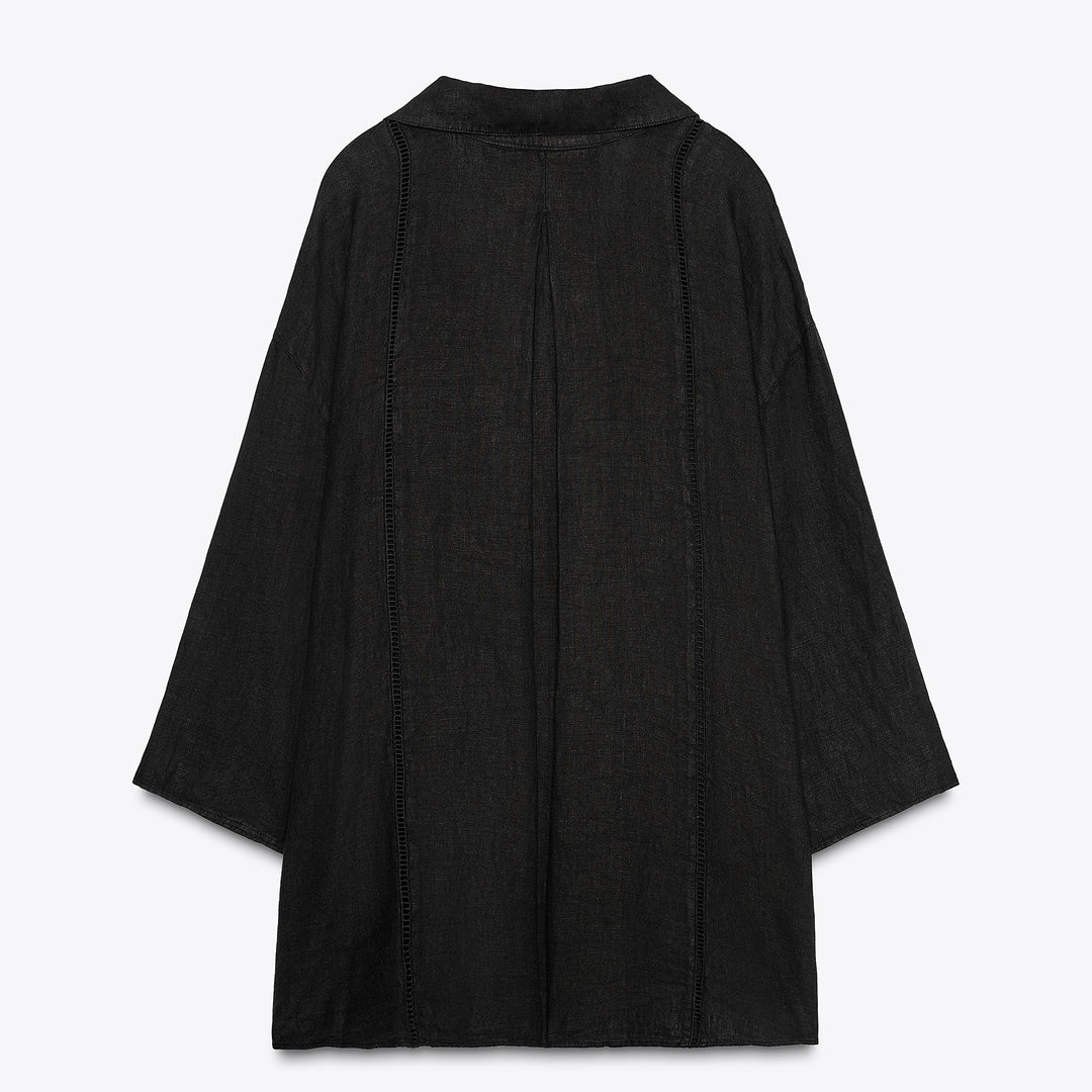 Moudda ZARA - Chemise Oversize Lin - Détail Entredos - Tunisie 2