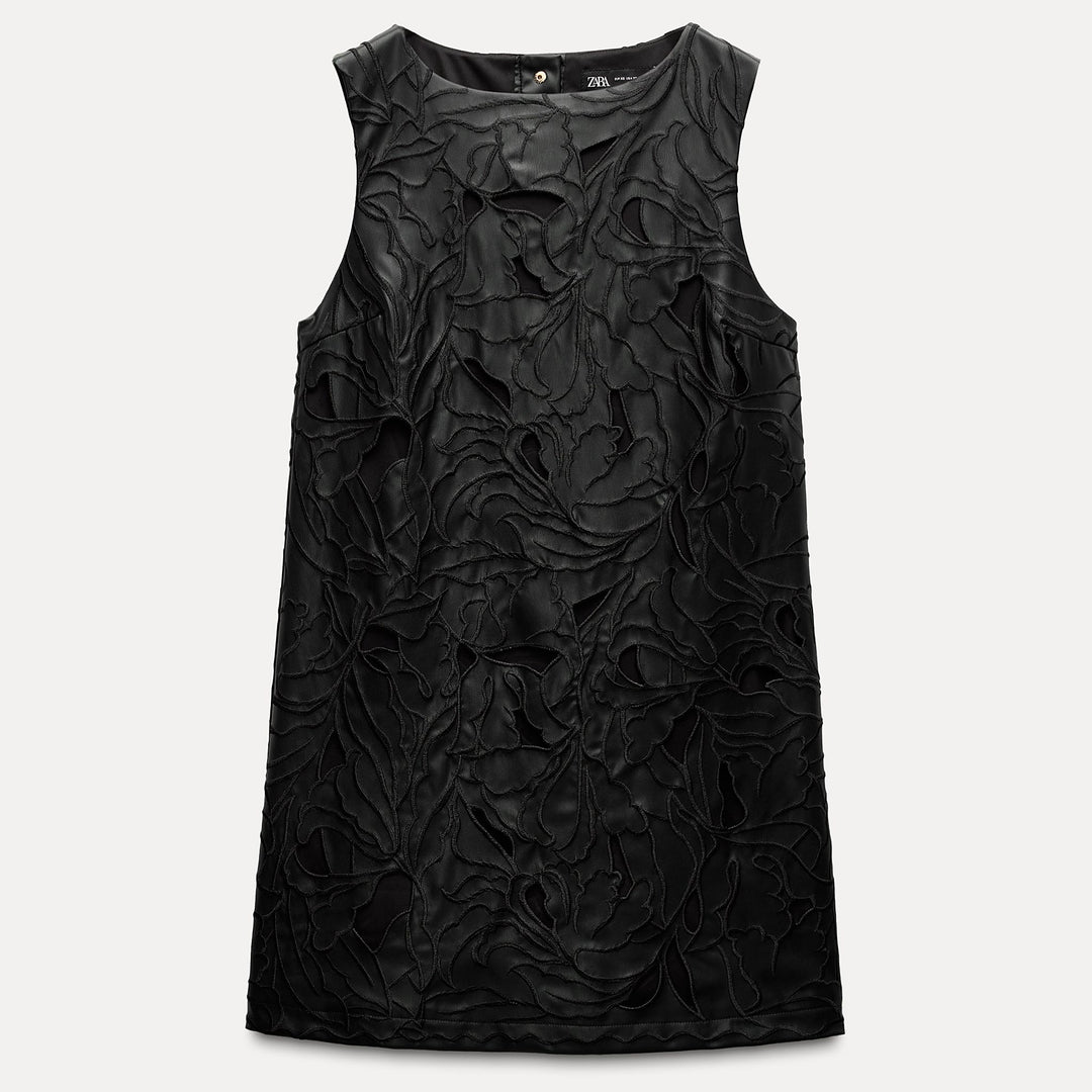 Moudda ZARA - Robe en similicuir gaufrée fleur ligne A - Tunisie 1