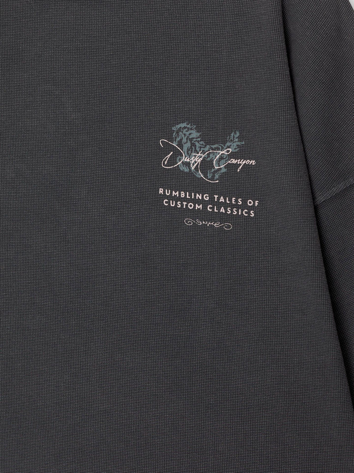 Moudda PULL & BEAR - T-Shirt Usé Waffle Customs Classics Cheval - Tunisie 3