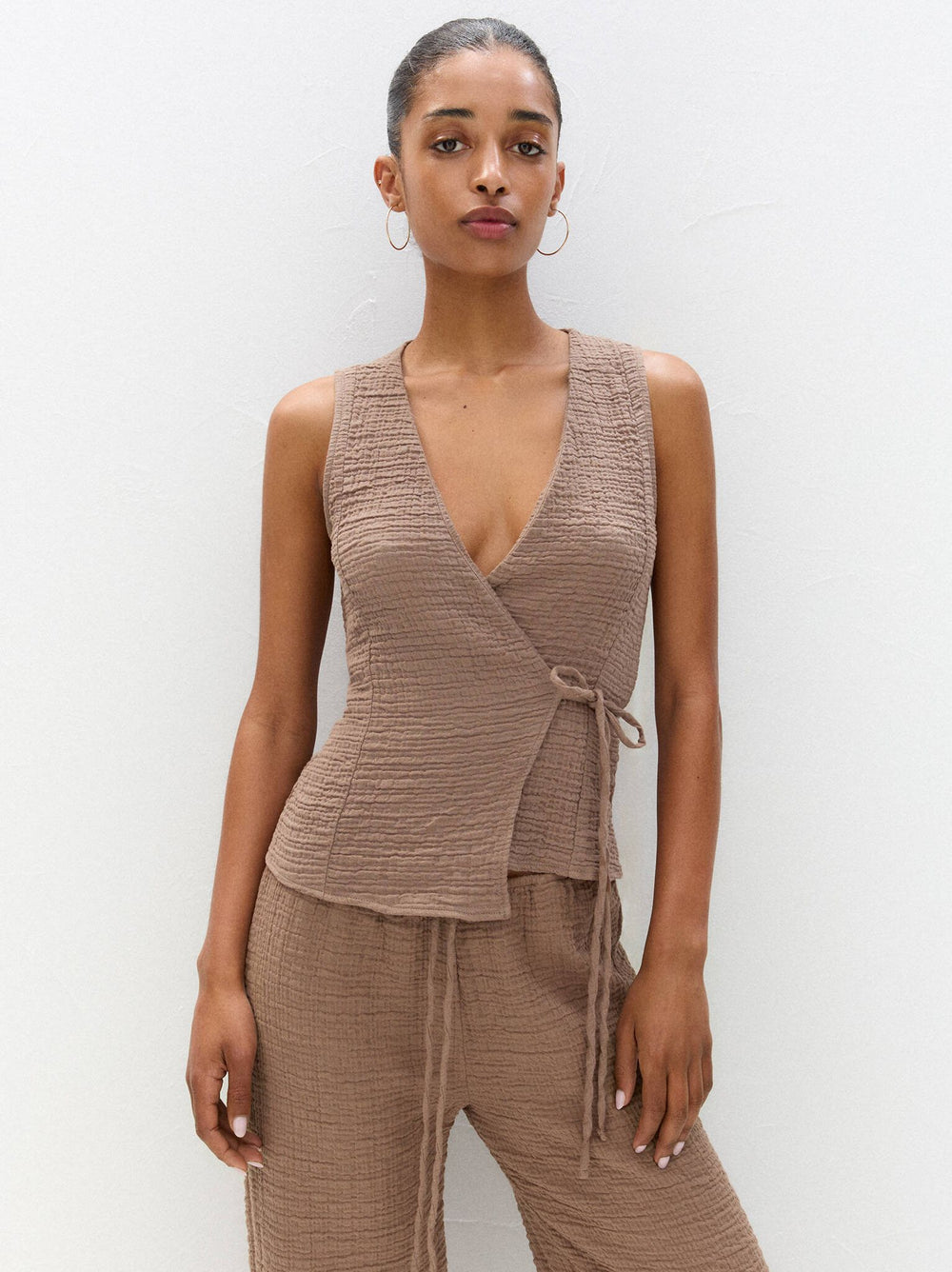 Moudda PULL & BEAR - Ensemble Gilet - Croisé & Froissé - Tunisie 2