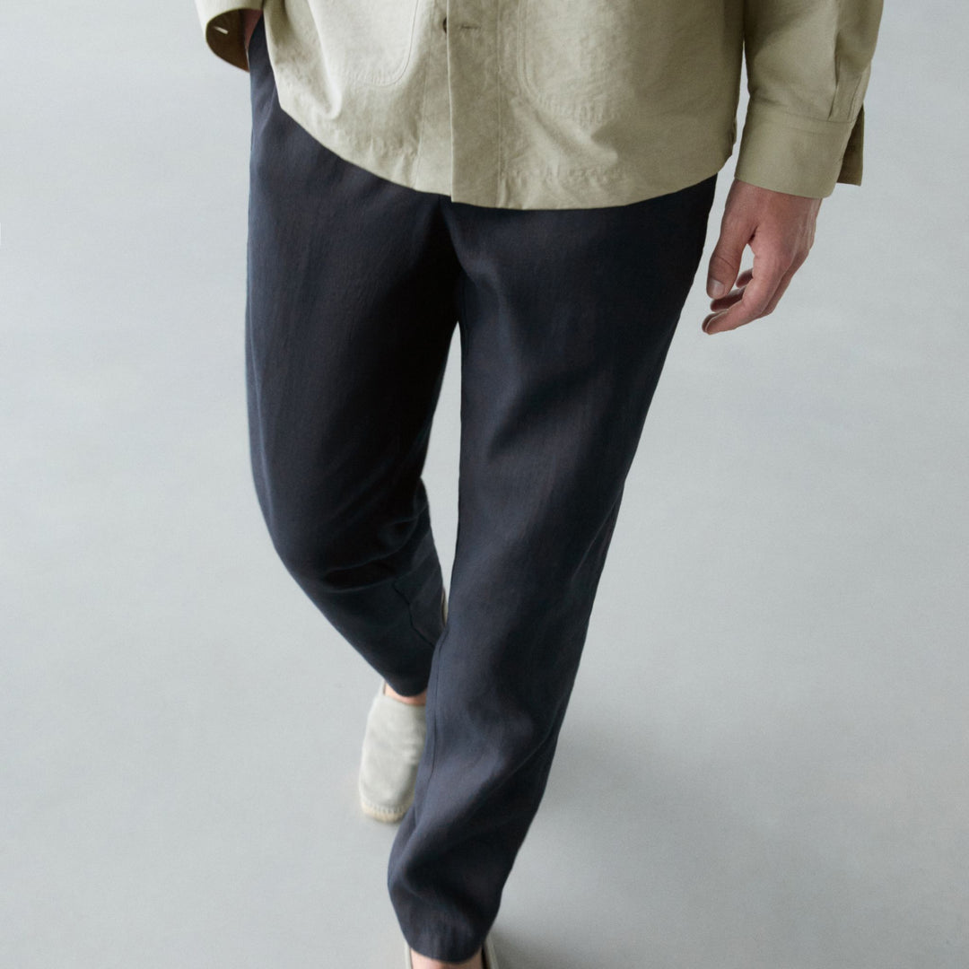Moudda Massimo Dutti - Pantalon 100 % lin sophistiqué fuselé - Tunisie 8