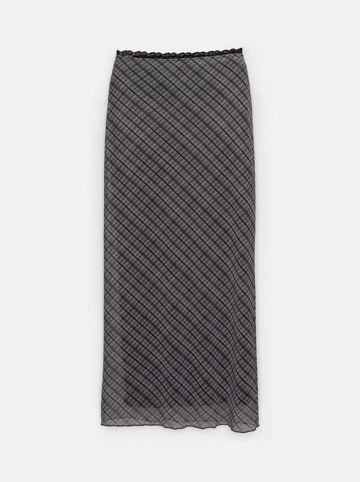 Moudda PULL & BEAR - Jupe Midi à Carreaux Détail Dentelle En Ligne - Tunisie 3