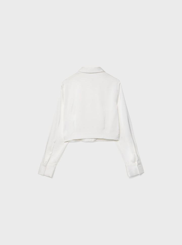 Moudda STRADIVARIUS - Chemise en Satin Basique Courte Froncée - Tunisie 3