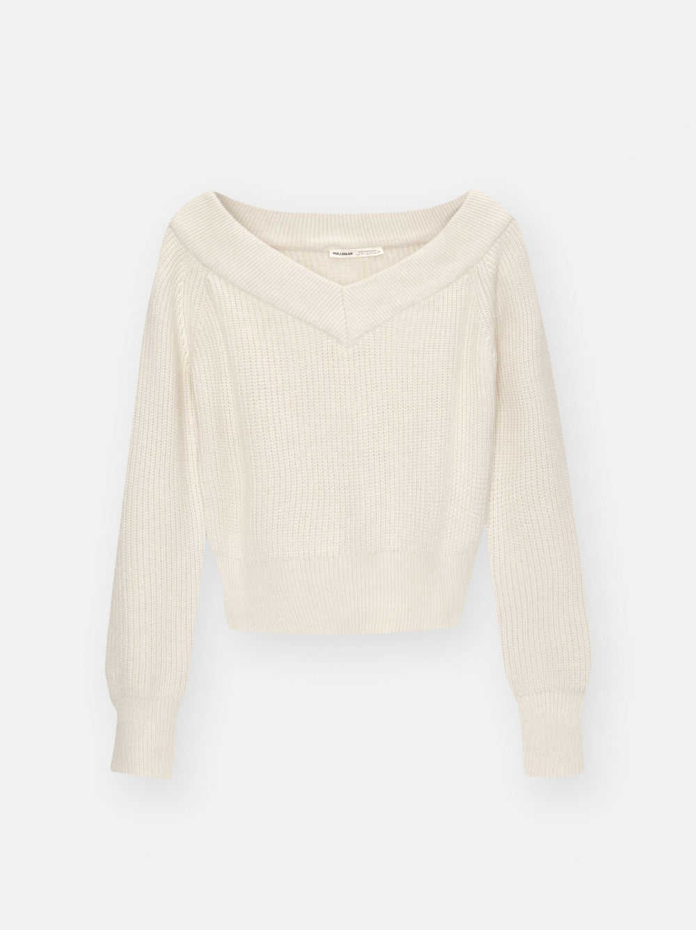 Moudda PULL & BEAR - Pull Crop Perlé Bardot Col V Double Way - Tunisie 2