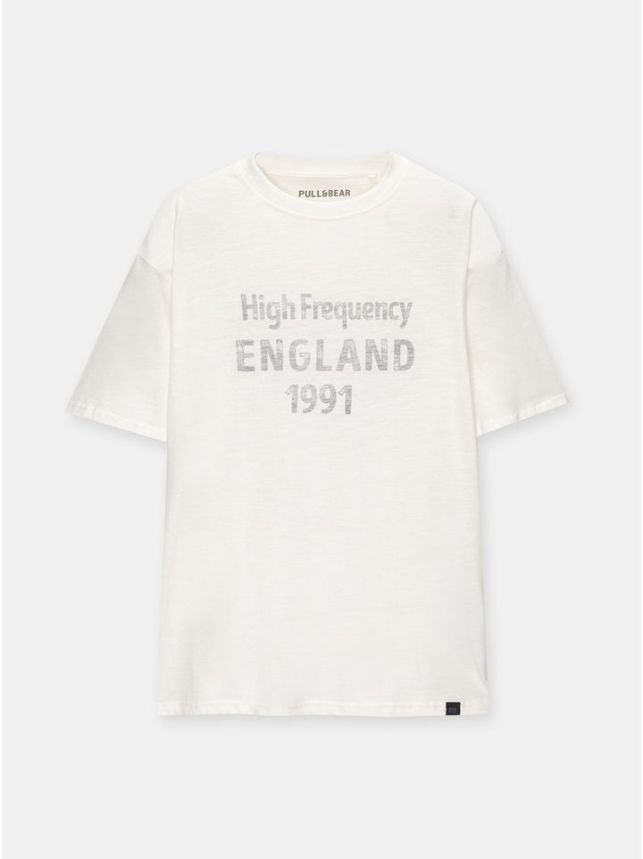Moudda PULL & BEAR - T-Shirt Demi-Manches Bad Ideas Slub - Tunisie 1