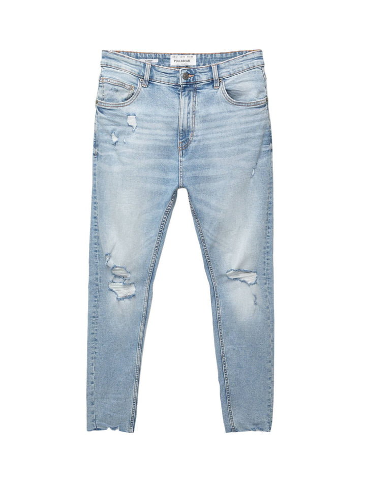 Moudda PULL & BEAR - Pantalon Denim Carrot - Effet Déchiré - Tunisie 1
