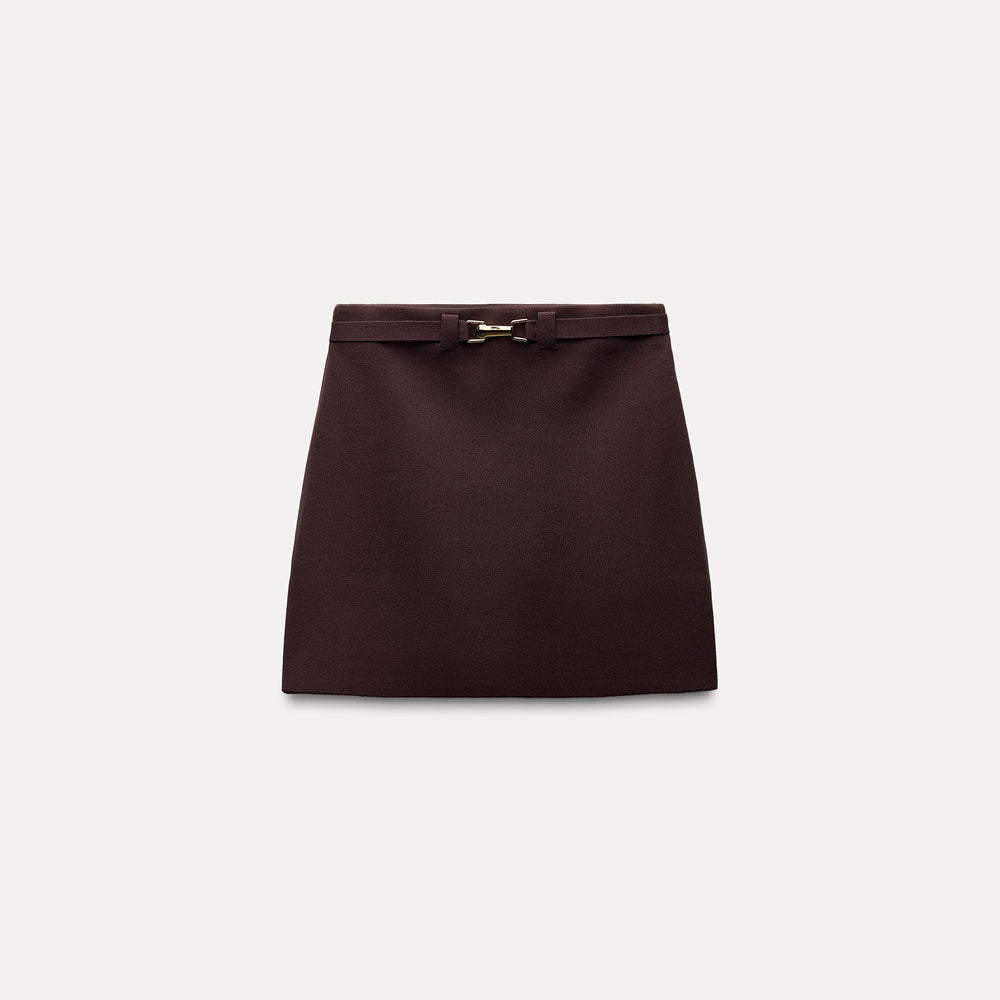 Moudda ZARA - Mini-jupe avec ceinture boucle dorée – ensemble - Tunisie 2