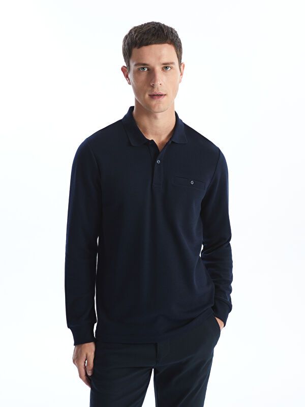 Moudda LC Waikiki - Sweatshirt jersey basique Homme Bleu marine - Tunisie 1