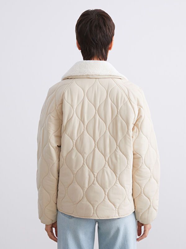 Moudda LC Waikiki - Manteau matelassé en nylon Femme Beige - Tunisie 5