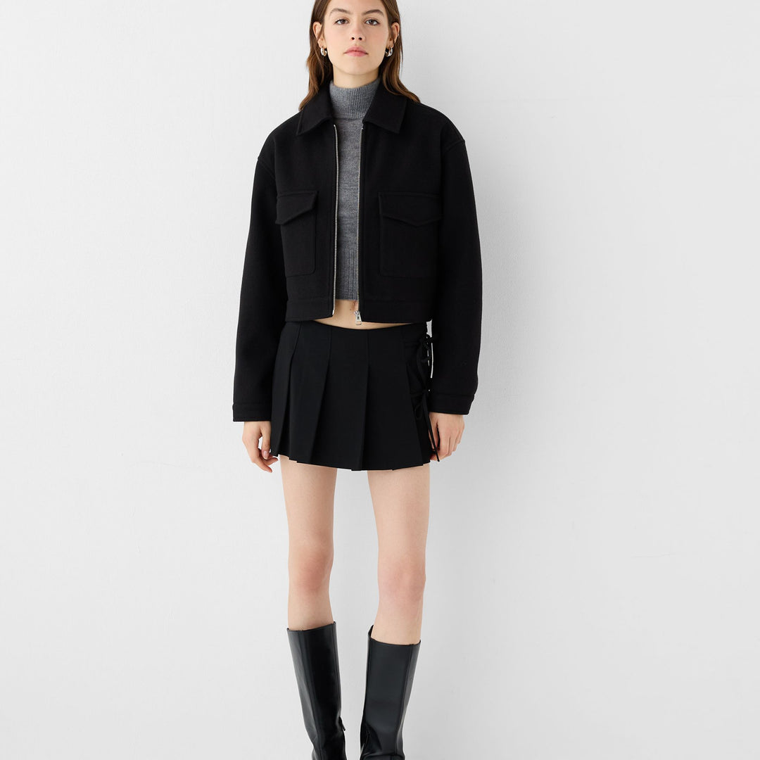 Moudda BERSHKA - Veste Courte Drap Soft - Col Pala - Tunisie 1