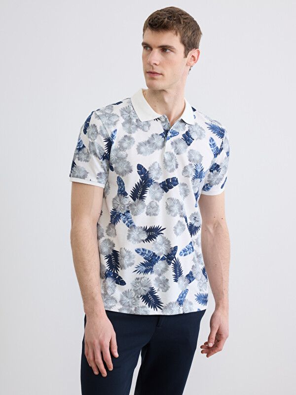 Moudda LC Waikiki - T-shirt imprimé manches courtes en jersey pour Homme couleur Blanc imprimé - Tunisie 1