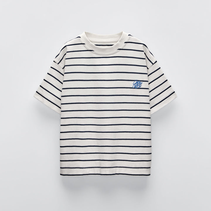 Moudda ZARA - T-shirt manches courtes, broderie et rayures - Tunisie 2