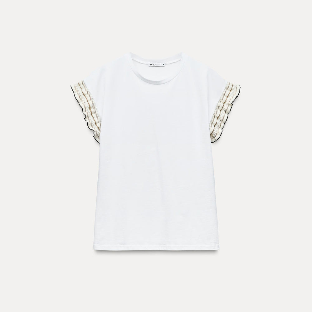 Moudda ZARA - T-shirt à Volants Lurex - Tunisie 2