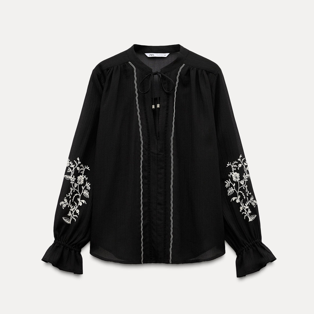 Moudda ZARA - Chemise à Manches Brodées - Tunisie 1