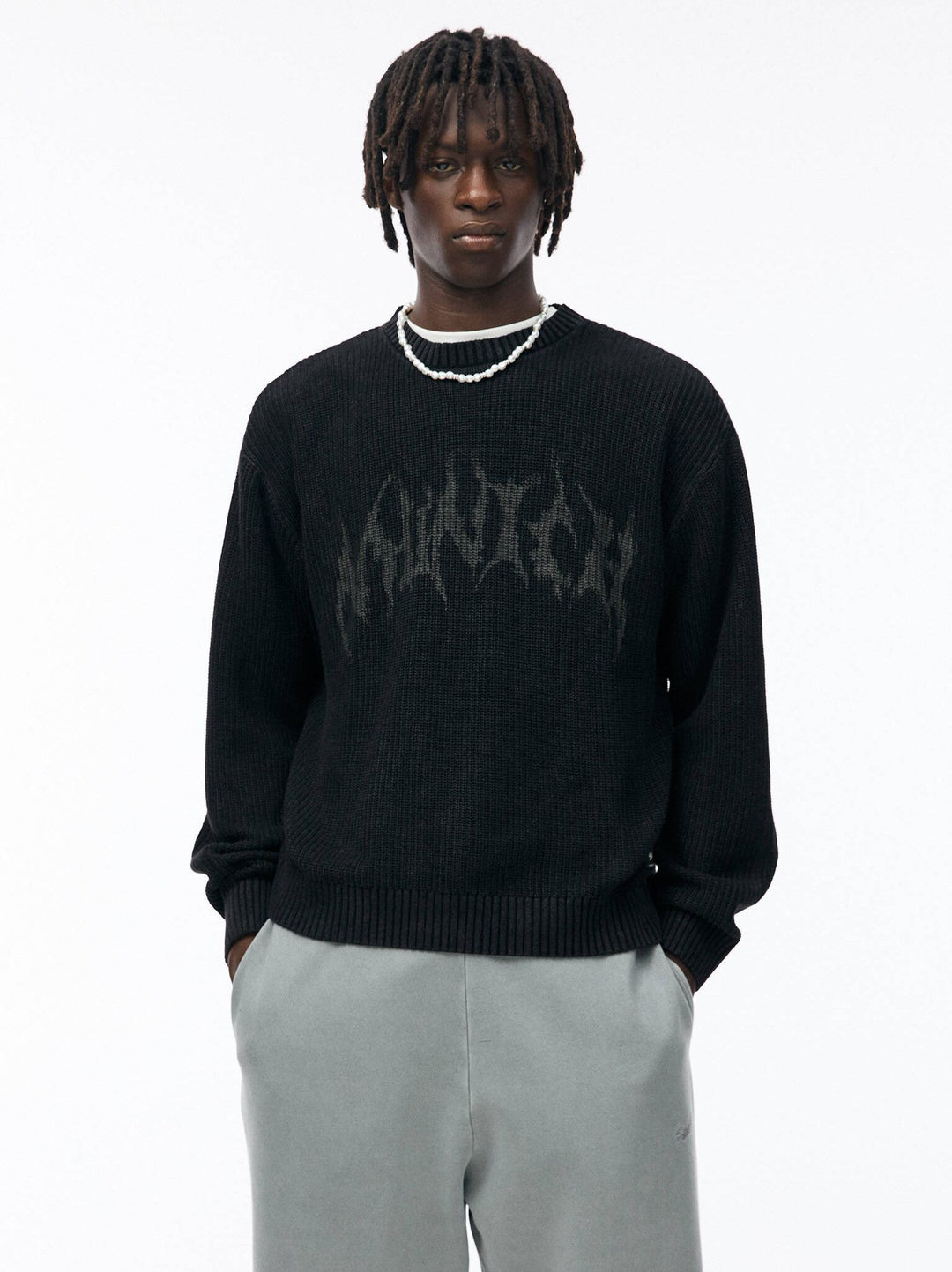 Moudda PULL & BEAR - Pull Manches Longues Point Anglais Acid Imprimé - Tunisie 5