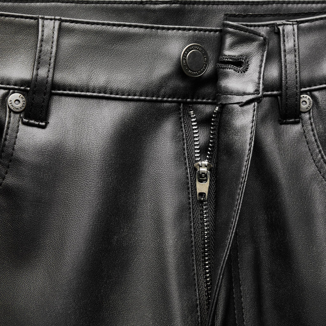 Moudda ZARA - Pantalon Bootcut - Taille Haute & Cropped PU - Tunisie 4