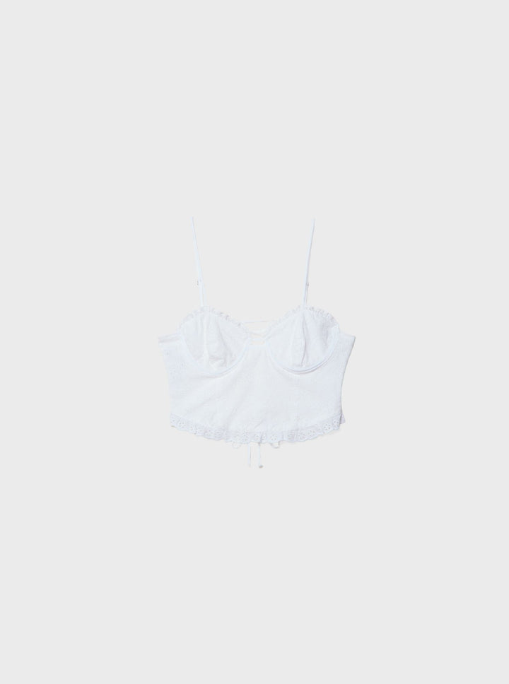 Moudda STRADIVARIUS - Top à Bretelles Coco avec Broderie Suisse - Tunisie 4